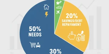 Mastering Personal Budgeting in 2026: The 50/30/20 Rule for Financial Stability Amidst Inflation Infographic illustrating the 50/30/20 budgeting rule for financial allocation