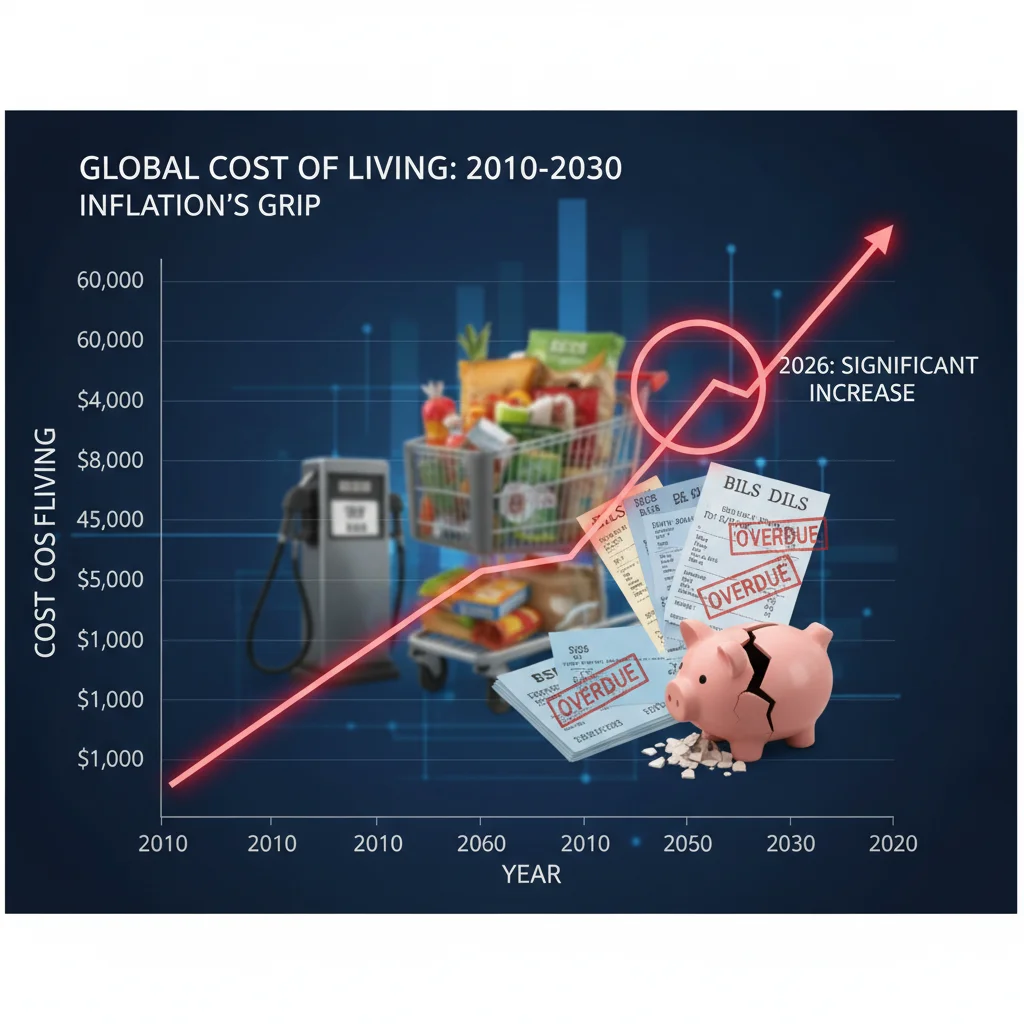 Inflation graph showing rising cost of living affecting SSI beneficiaries' purchasing power.