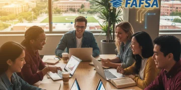 FAFSA 2026: Unlock More Grant Money with These 4 Key Changes Students reviewing FAFSA financial aid forms and documents
