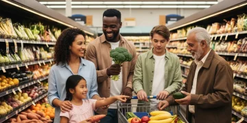 SNAP Benefits 2026: Key Updates for Maximum Food Assistance Happy family shopping with EBT card at grocery store