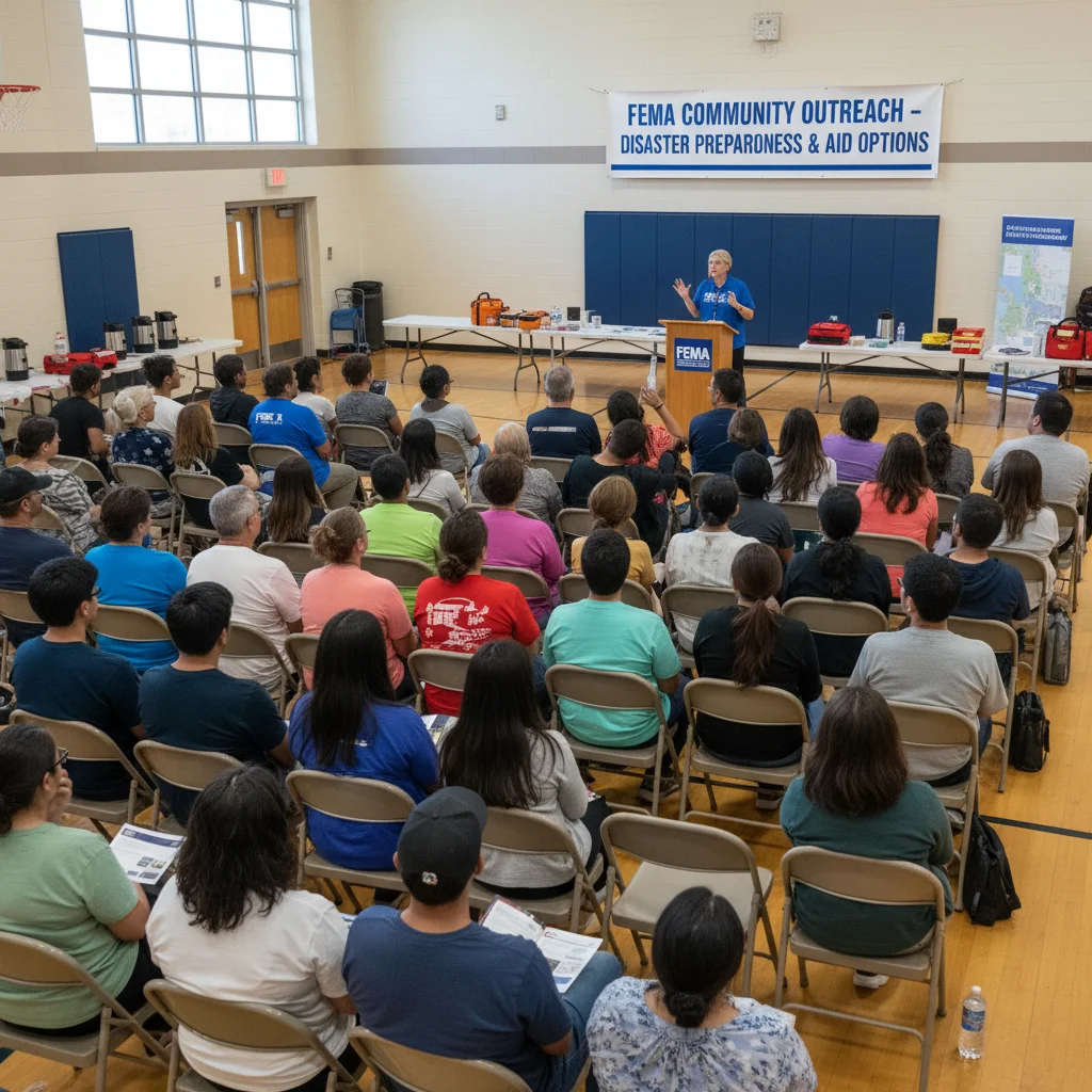 Community members at FEMA outreach meeting