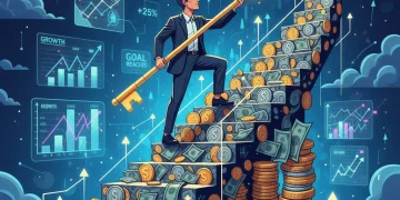 Illustration of financial progress towards goals