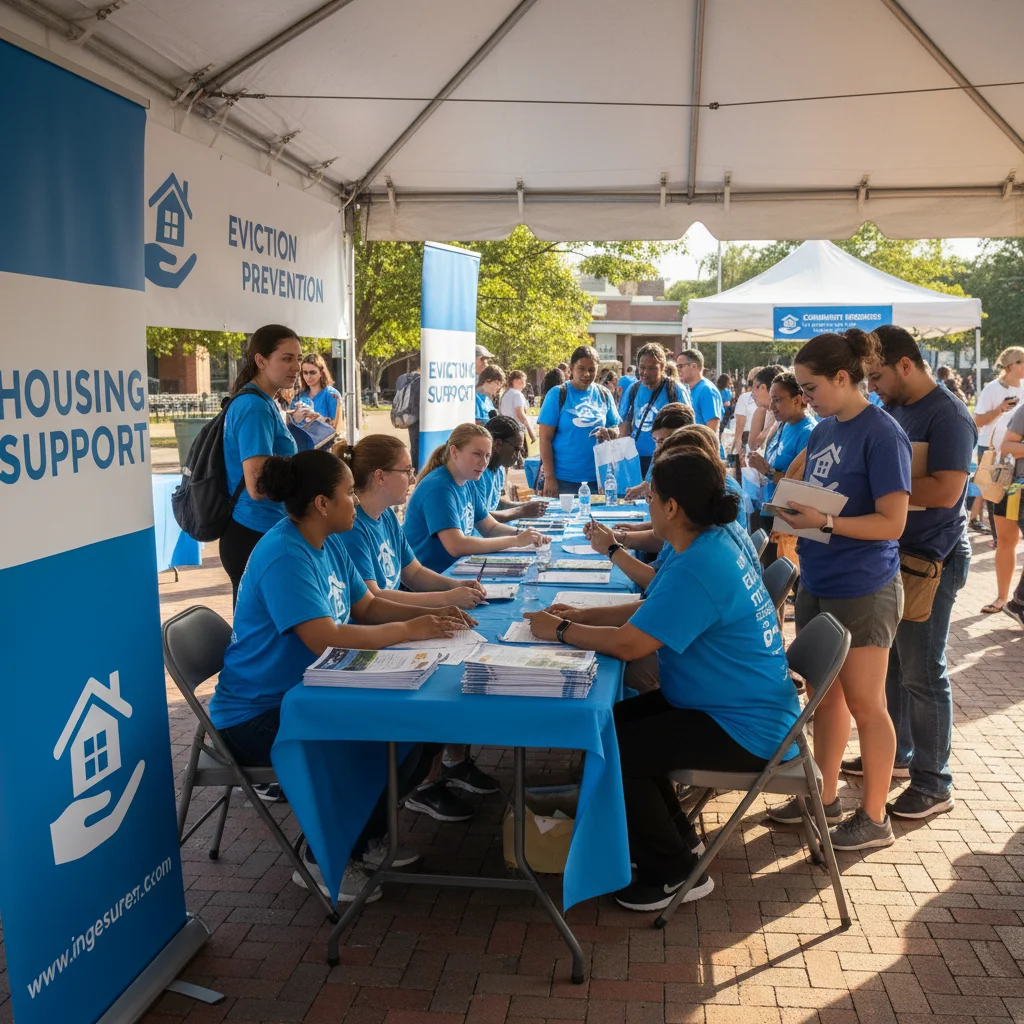 Community outreach for housing support and eviction prevention
