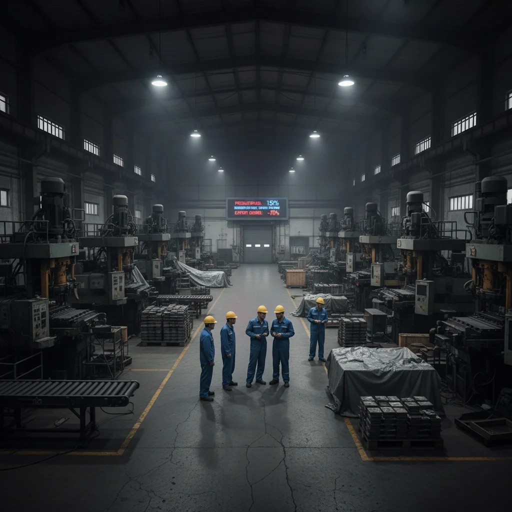 Industrial slowdown and reduced manufacturing output due to economic contraction