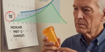 Senior person contemplating prescription drug costs and future Medicare Part D changes