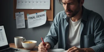 Personal Bankruptcy 2026: A Guide to Financial Recovery Stressed individual reviewing financial documents in 2026, considering bankruptcy.