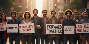 Understanding the 3-Month Impact of Recent Social Justice Legislation on US Communities Diverse community members standing united, symbolizing social justice progress and policy impact.
