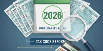 Calendar with 2026 highlighted, symbolizing future tax planning and changes.