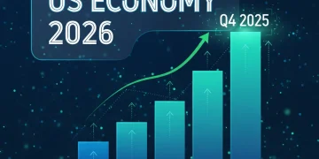 Infographic illustrating Q4 2025 US GDP growth and its projected impact on the 2026 economy.