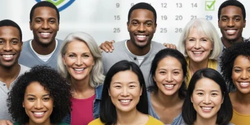 Diverse group smiling, symbolizing health security with ACA 2026 subsidies