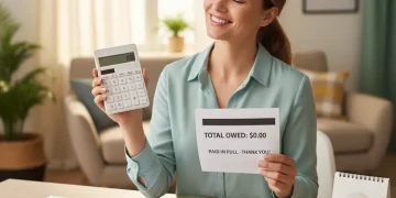 Relieved person simplifying finances with debt consolidation in 2026.