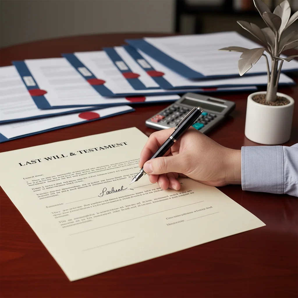 Signing important legal estate planning documents