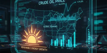 Digital forecast of global oil prices for 2026 impacting US economy