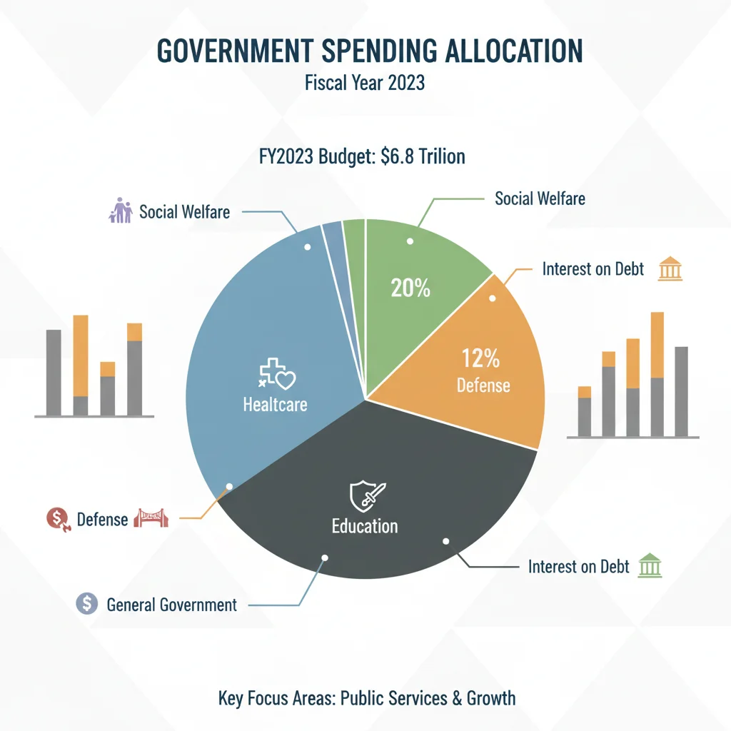Components of government spending allocation infographic