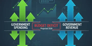 Government spending and budget deficit impact on 2026 economic stability