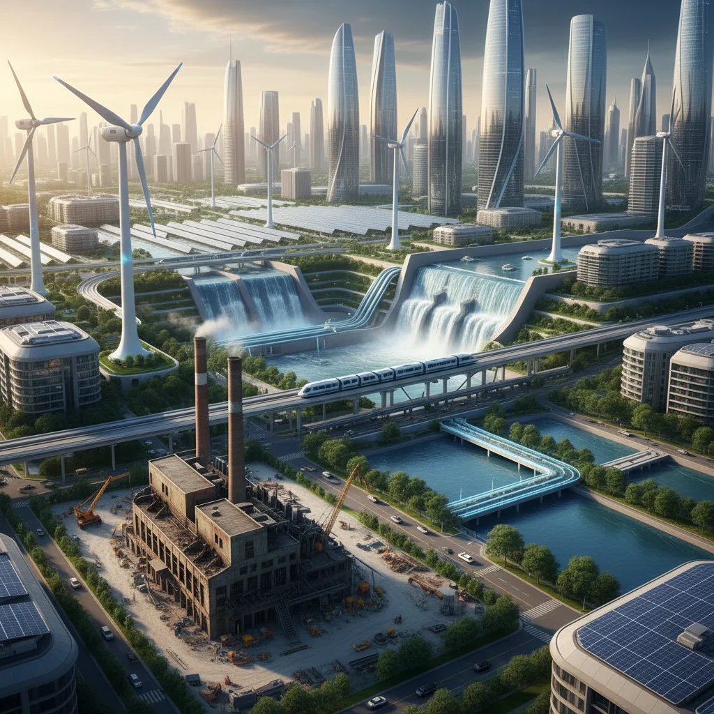 Integration of diverse renewable energy sources in a modern urban environment